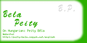 bela peity business card
