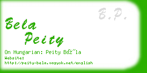 bela peity business card